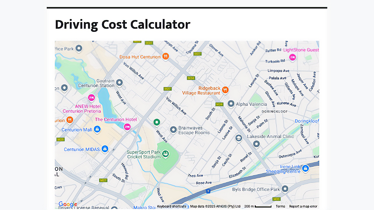 TopAuto Driving Cost Calculator – Collaborative Development