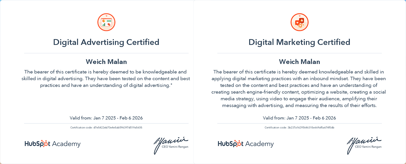 HubSpot Marketing Certifications