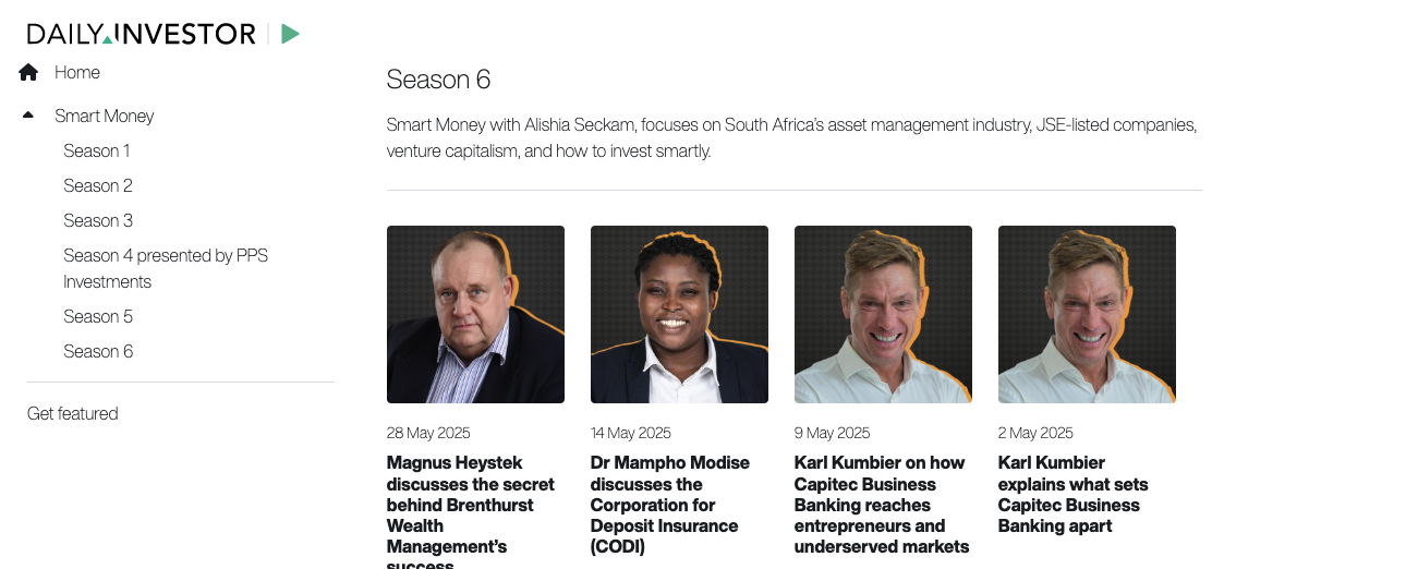 Smart Money Podcast Platform – Video Website & Admin CMS for Daily Investor